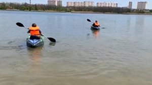 Лодка надувная "CHALLENGER K1 KAYAK" (весло+насос), 274х76х33см, Intex