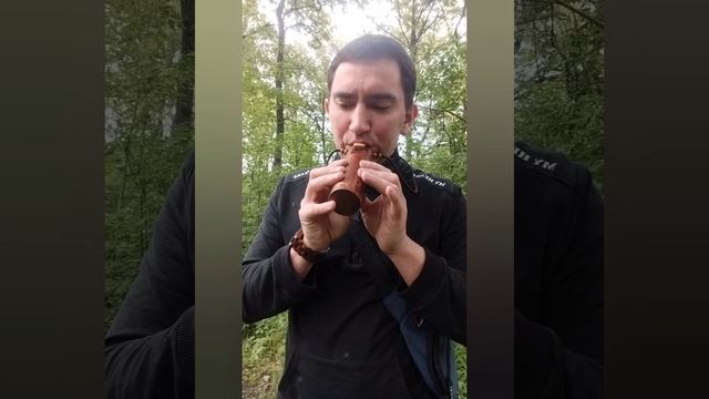 Окарина из веточки клёна #окарина