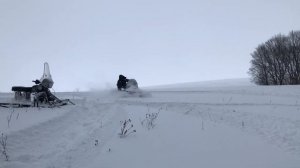 На снегоходе рысь по пухляку 2019
