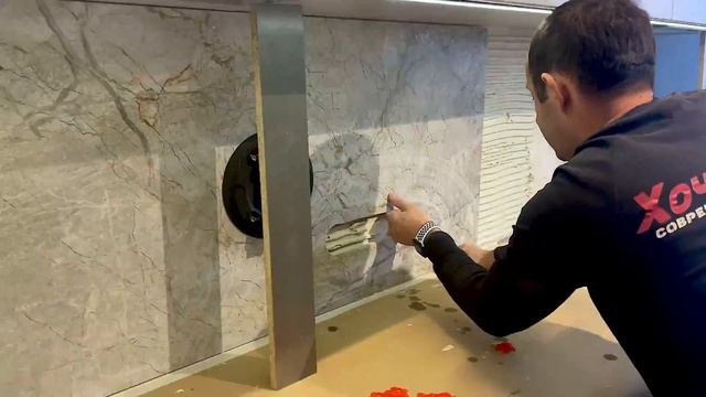 Как сделать фартук на кухне из керамогранита