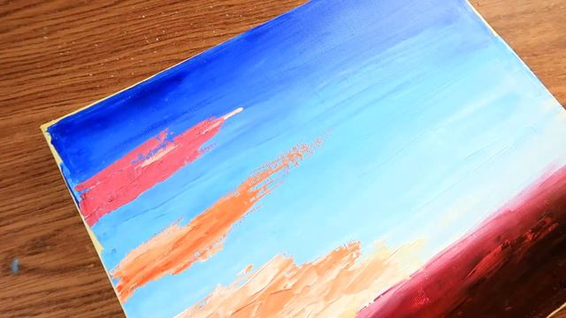 Rose sea coast/ Easy acrylic painting for beginners / Painting Tutorial / Painting ASMR смотреть онлайн