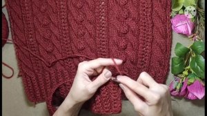 ?Красивая женская безрукавка со жгутами, шишечками и ажуром. Подробный видео МК. Часть 1. ???