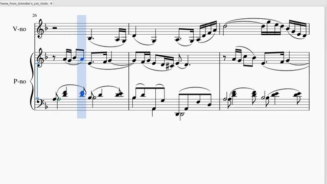 Theme from Schindler's List for violin and piano - sheet music смотреть онлайн
