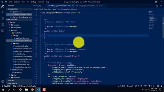 Category Show in a table  laravel  vue js restfull api Bangla Tutorial Part-20
