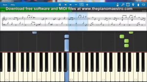 Creep  - Radiohead -- piano lesson with Synthesia