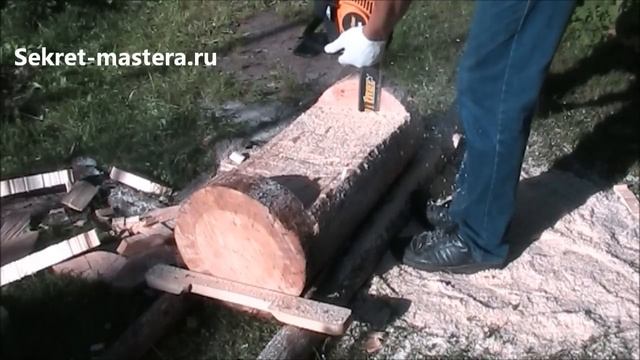 Цветочная Клумба из Бревна Своими Руками
