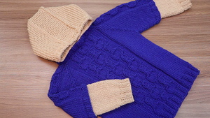 Свитер для мальчика с капюшоном.Часть №3.mp4