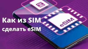 Как из пластиковой SIM карты сделать eSIM. Не выходя из дома. Пошаговая инструкция