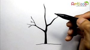 How To Draw Tree Silhouette Step by Step #TreeDrawing