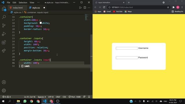 Awesome Input Animation using HTML & CSS | Input Animations With HTML And CSS