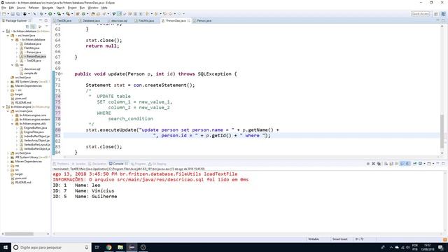 #05 SQLite e JAVA - Update - Atualizando tabelas смотреть онлайн