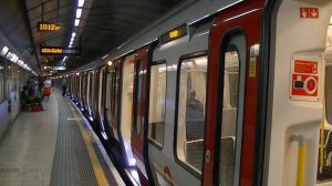 London Underground S Stock 21137 and 21136 at King's Cross St. Pancras