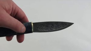 Нож «ЯКУТ» малый, дамаск, карельская береза