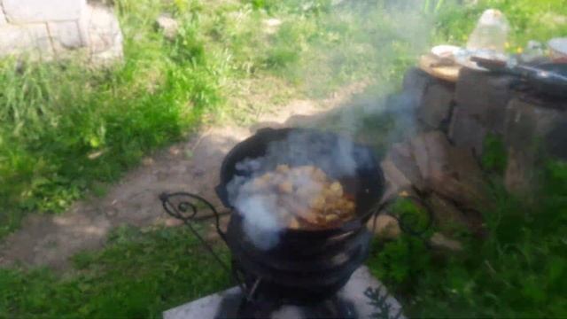 Очаг для казана из автомобильных дисков смотреть онлайн