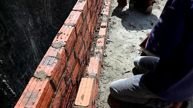 Как красиво построили кирпичные стены - кирпичная перегородка- Строительный дом смотреть онлайн