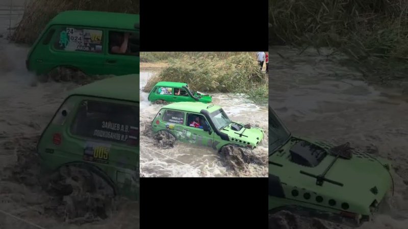 Погружение нив в воду на кк #shorts #short #shortvideo #offroad #нива