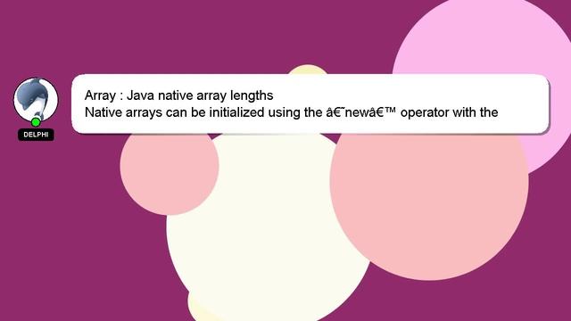 Array : Java native array lengths смотреть онлайн