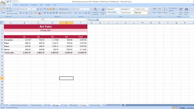 New Perspectives Excel 2019 | Module 5: SAM Project 1b #newperspectives #module5 #samproject1b