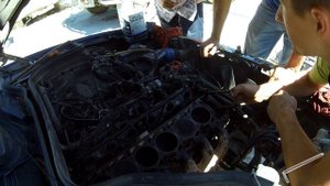 Ремонт двигателя W124 m103 , снимаем голову (часть 5)