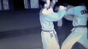 Аттестация в школе Окинава карате Синдо-рю на 5 кю, синий пояс. 1994 год