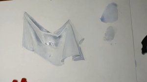 Урок по акварели. Рисуем драпировку.