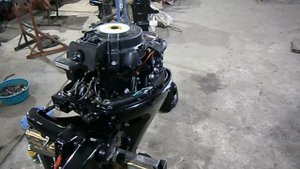 Mercury - 9.9 лс, 4т. - работа на стенде