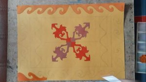 Казахский орнамент. Работа в материале. 1 класс