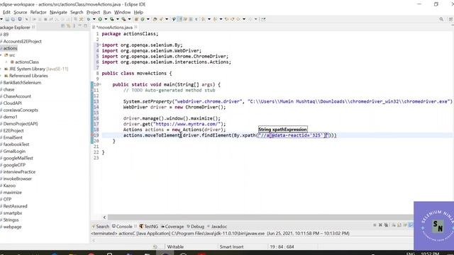 What is Action class in Selenium | Selenium tutorial for beginners | SN