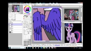 пинкамина и радуга дэш(перерисовка)-speedpaint