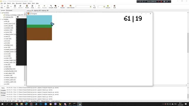Дневник разработки игры на Python #3 | Чанки, режим разработчика