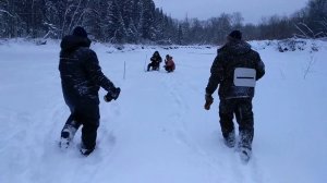 Зимняя рыбалка в январе на речке Барда ниже бывшего поселка Подсосновое