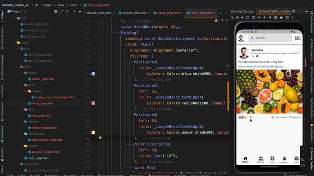 WEEK 3 | Flutter LinkedIn Clone UI Part 1 | Flutter & Firebase Developer Bootcamp смотреть онлайн