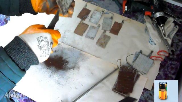 Тест на прочность активной массы самодельных пластин,Strength Test Of The Active Mass Of Homemade P