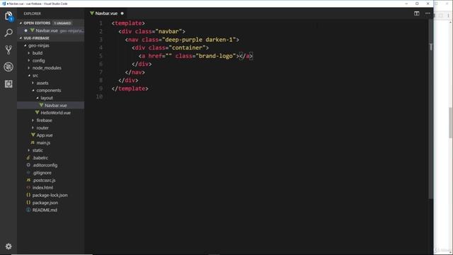Project  - Geo Ninjas in vue.js 4  Navbar Component