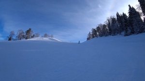 Белокуриха-2 Горнолыжный комплекс Мишина гора Спуск на лыжах курорт 2021