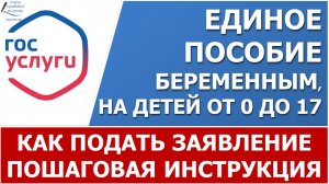 Как подать заявление на ЕДИНОЕ ПОСОБИЕ через Госуслуги. Пошаговая инструкция.