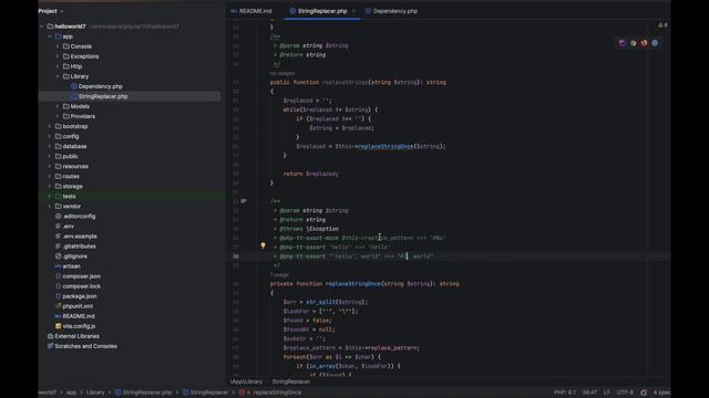 Unit Test Laravel classes with new PHP-tt library, that allows you to write tests right in class.