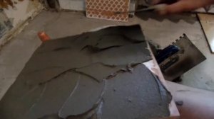 Мой способ укладки половой плитки на кухне