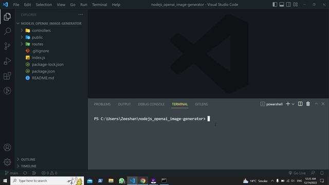 OpenAI Image Generator Project using Node JS