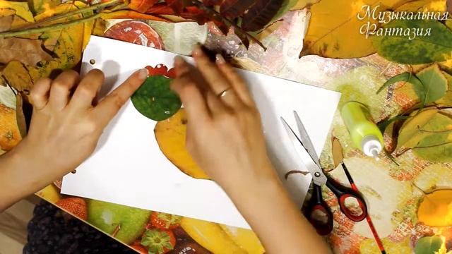 Аппликация - Петушок из осенних листьев. Детские поделки. смотреть онлайн