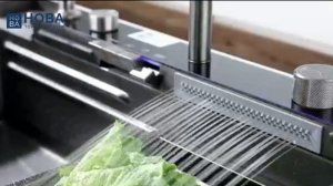 Мойка на кухню с водопадом | Раковина на кухню с многорежимной вытяжной лейкой и мойкой стаканов