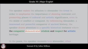 Sonnet 8 | by John Milton | Major English | Grade XII | Poem