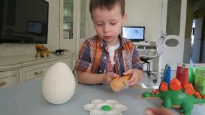 Раскрашиваем огромное яйцо динозавра Стегозавра / Коллекция динозавров