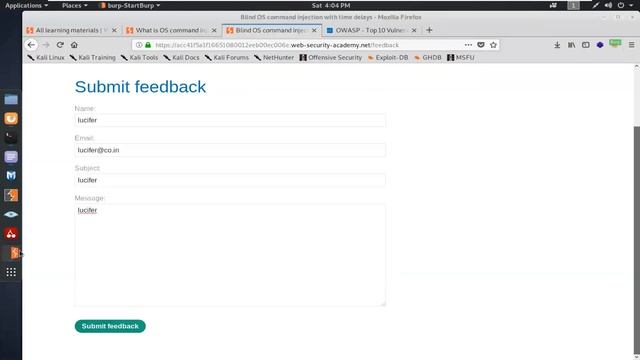 OS Command Injection | OWASP TOP 10 Vulnerabilities | Burp Suite смотреть онлайн