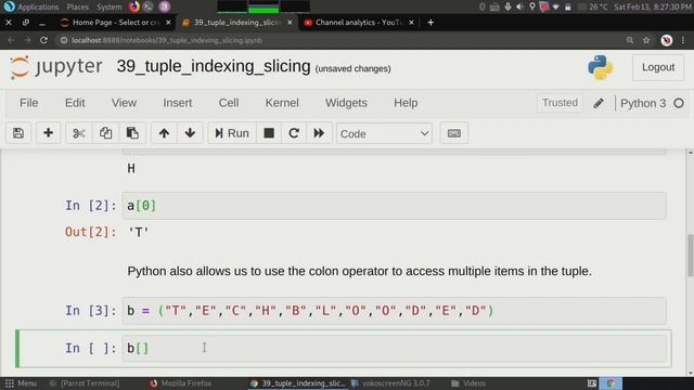 #39 Tuple Indexing And Slicing In Python | Index Operator | Negative Indexing | Tech Blooded