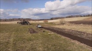 T-40AM с самодельным плугом и культиватором KCP-4