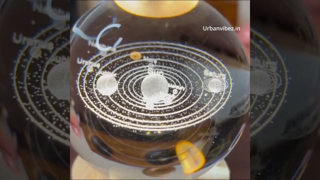 3D Solar System Crystal Ball Night Light!