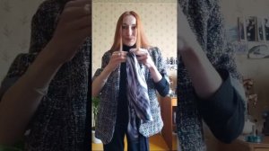 Как сделать розочку из платка. Очень красивый, универсальный аксессуар на быструю руку.