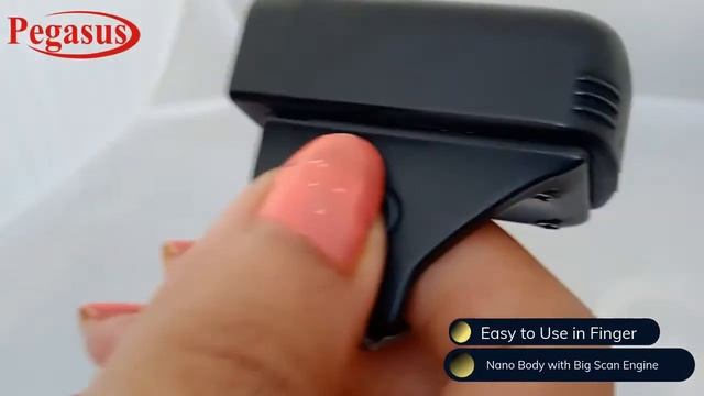 Wearable Fingertip 1D Bluetooth Laser Barcode Scanner | Pegasus PS111B