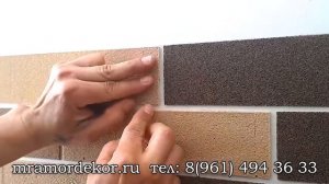 Монтаж гибкого кирпича торговой марки мрамордекор на акриловый клей